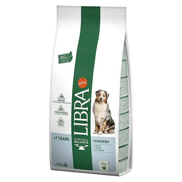 Affinity Libra Pienso seco para perros Senior - 12 kg, 7 años, Pollo - Vista angular