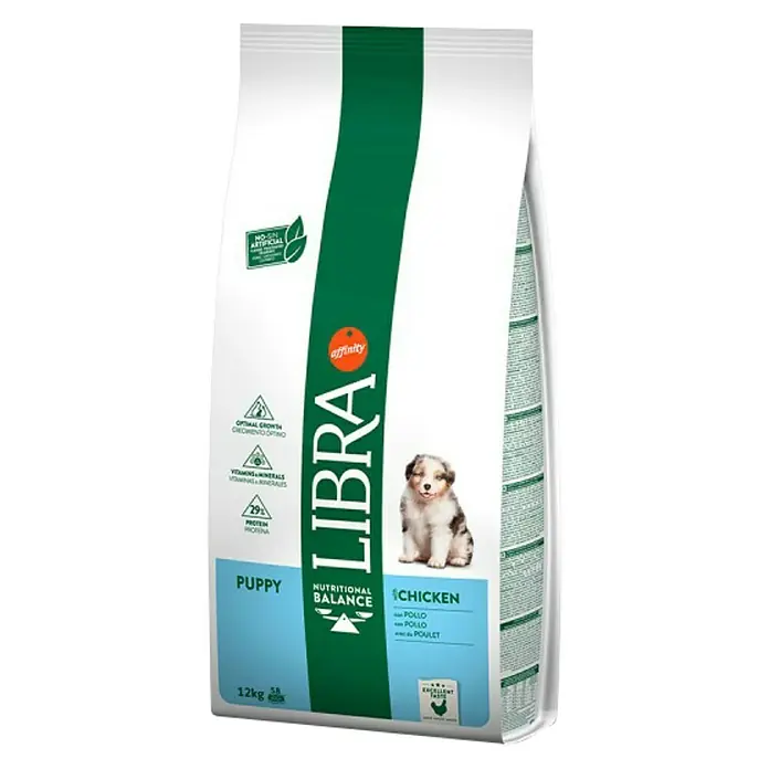 Affinity Libra Pienso seco para perros Puppy - 12 kg, Pollo - Vista angular
