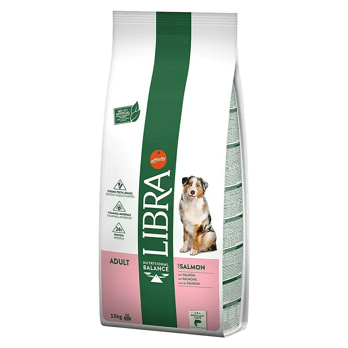 Affinity Libra Pienso seco para perros Adult - 14 kg, Salmón - Vista angular