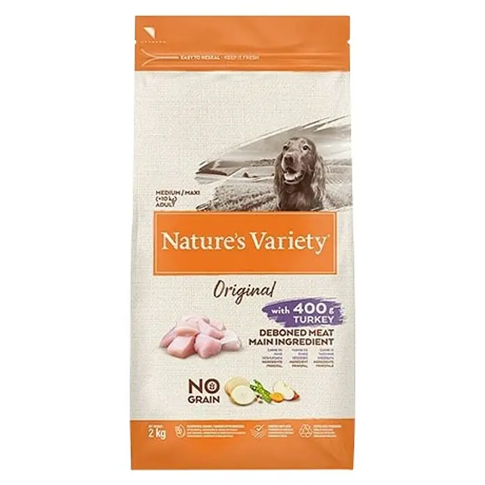 Nature's Variety Pienso seco para perros Original Adult Mini - 10 kg, Pavo - Vista frontal