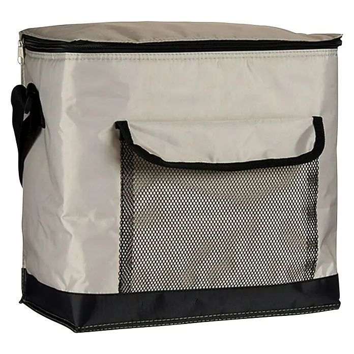Nevera portátil - 22 l, Gris/Azul/Beige - Vista angular
