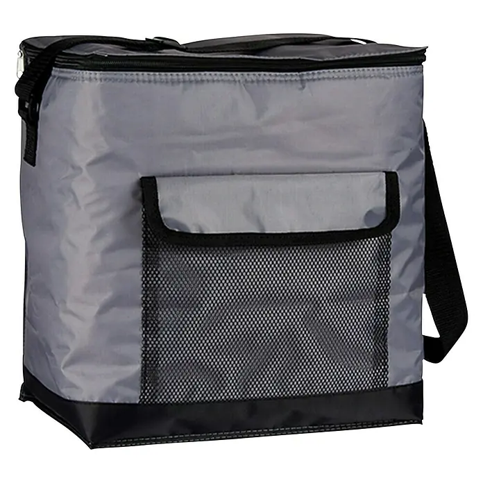 Nevera portátil - 22 l, Gris/Azul/Beige - Vista angular