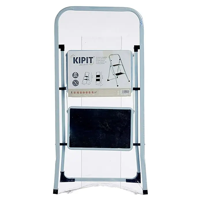 Escalerilla plegable - L x An x Al: 4,5 x 44,5 x 86,5 cm, 2 escalones - Vista frontal