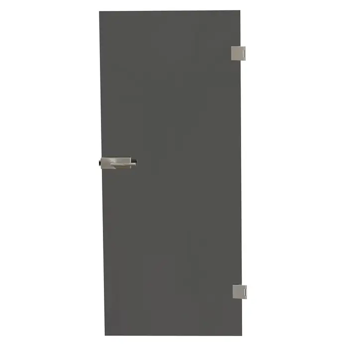 Diamond Doors Glasdrehtür Magic Grey Clear - 834 x 1.972 mm, Einscheibensicherheitsglas (ESG), DIN Anschlag: Links/Rechts, Grauglas