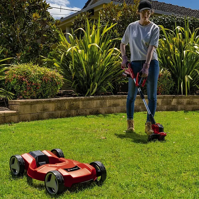 Einhell Akumulatorski trimer za travu GE-CT 18/28 Li TC-Solo - 18 V, Litij-ionska - Proizvod u upotrebi