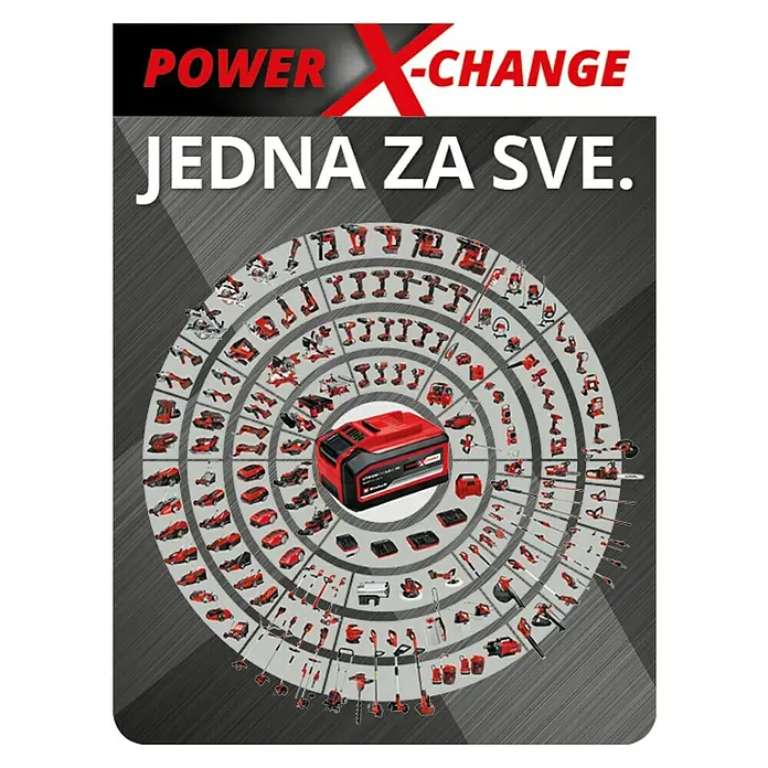 Einhell Akumulatorska kopačica GE-CR 18/20 Li E - Solo - Radna širina: 20 cm - Pogled sprijeda