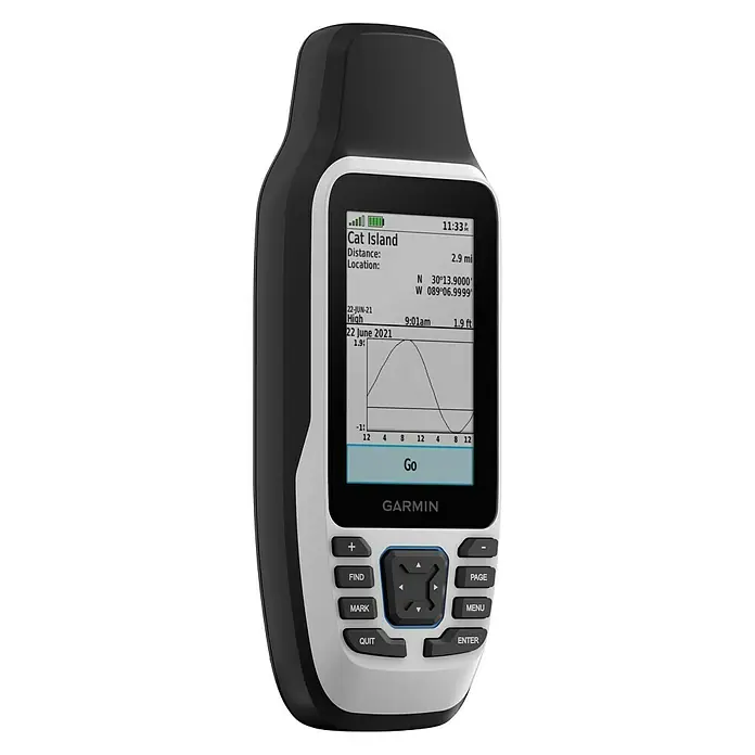 Garmin GPS Handgerät GPS 79S - L x B x H: 6,77 x 4,23 x 17,4 cm, Anschlüsse: USB, Ausstattung: NMEA-Ausgang - Diagonale Ansicht