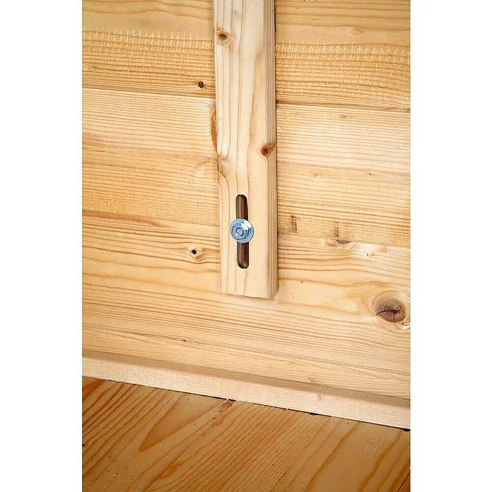 Wolff Finnhaus Gartenhaus Anna 40-A/1 - B x T: 753 x 349 cm, Holz, 21 m², Wandstärke: 40 mm, Mit rechtsseitiger Terrasse - Detailaufnahme