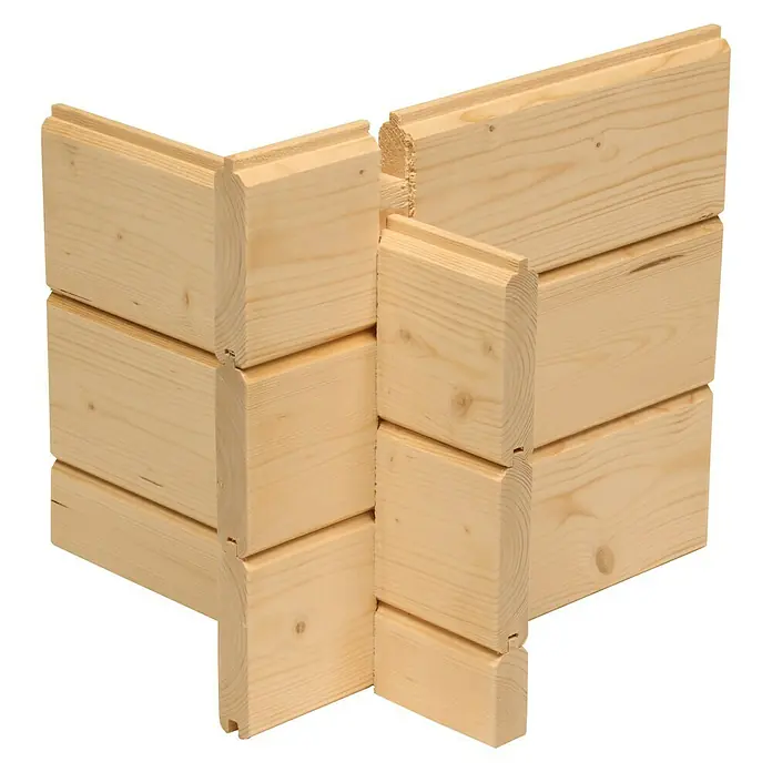 Wolff Finnhaus Gartenhaus Gent A - B x T: 312 x 265 cm, Holz, 6,7 m², Wandstärke: 28 mm - Diagonale Ansicht