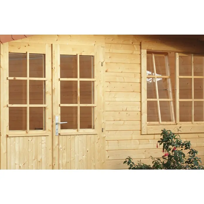 Wolff Finnhaus Gartenpavillon Palma - 3,47 x 3,47 m, Firsthöhe: 3,15 m - Detailaufnahme