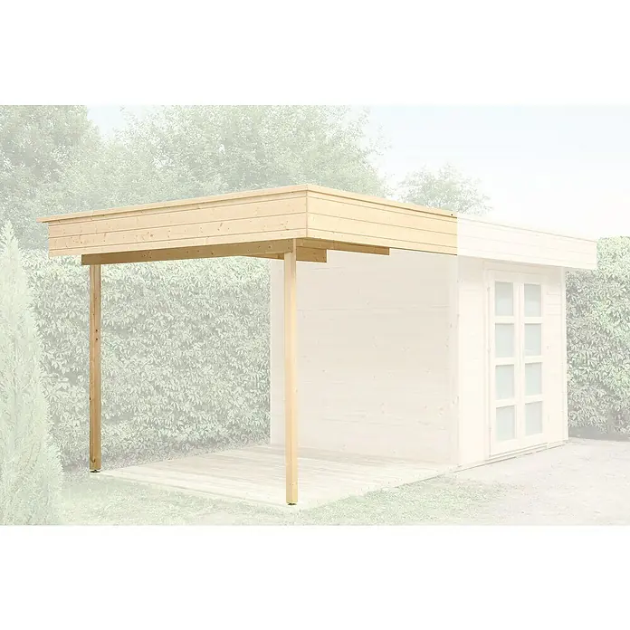 Wolff Finnhaus Seitendach-Set Varianta - B x T: 350 x 250 cm - Stimmungsaufnahme