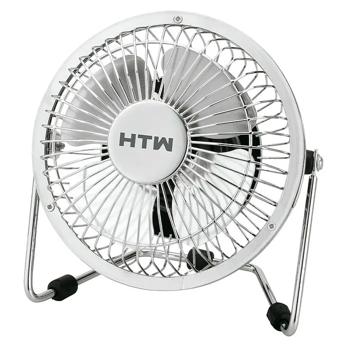 HTW Ventilador de sobremesa Mini TAF0404 - Blanco, Diámetro: 15 cm, 3,5 W - Vista angular