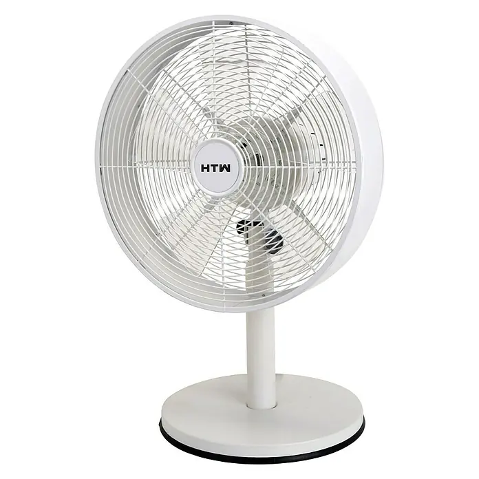 HTW Ventilador de sobremesa TAF1235 - Blanco, Diámetro: 35 cm, 35 W, 42,96 m³/min - Vista angular