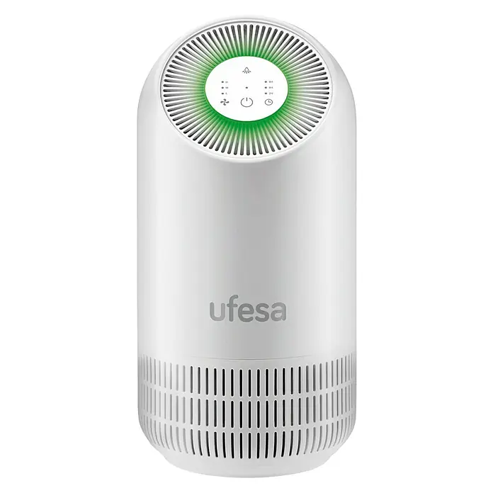 Ufesa Purificador de aire PF3500 - 19 x 19 x 45 cm, Etapas de potencia: 3 - Vista frontal