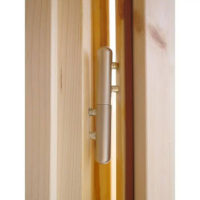 Wolff Finnhaus Gartenhaus Skagen 44-A - B x T: 360 x 395 cm, Holz, 7,4 m², Wandstärke: 44 mm, Felsgrau/Nebelweiß - Detailaufnahme