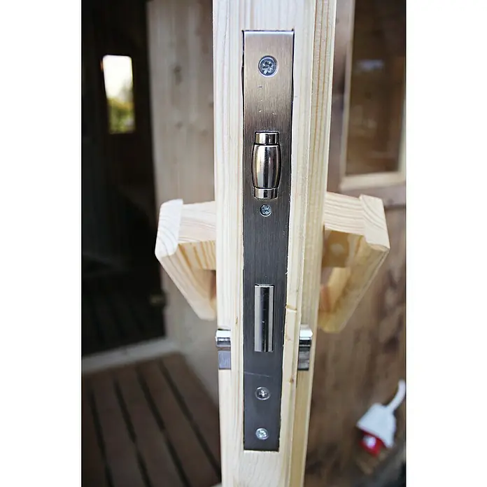 Wolff Finnhaus Fasssauna 250 - Holz, Durchmesser: 200 cm - Detailaufnahme
