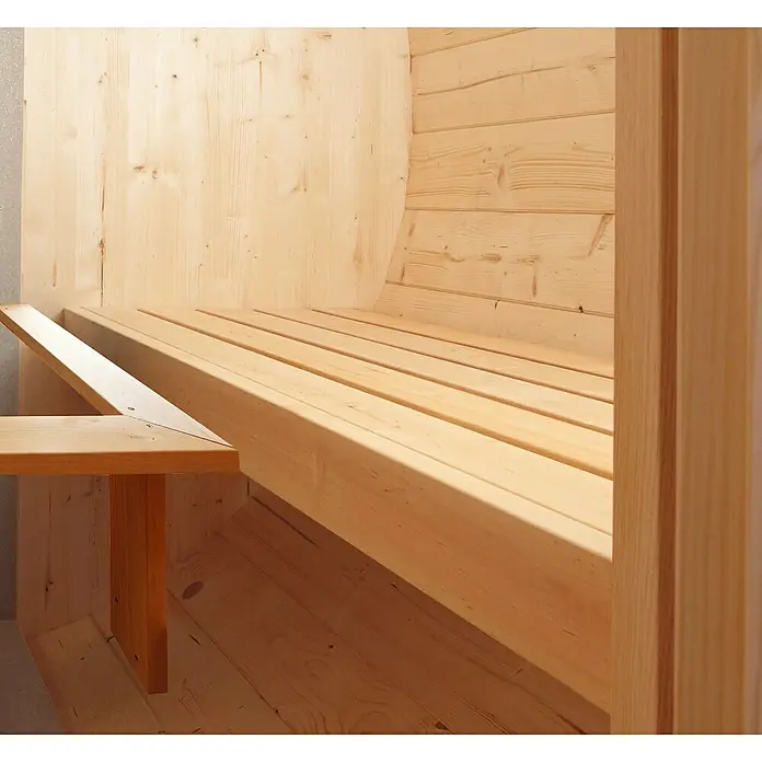 Wolff Finnhaus Fasssauna 250 - Holz, Durchmesser: 200 cm - Detailaufnahme