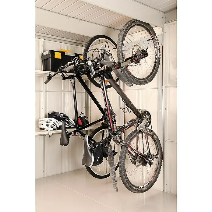 Wolff Finnhaus Fahrradhalter 21 - Passend für: Wolff Finnhaus Metallgerätehaus Yokohama, Wolff Finnhaus Metallgerätehaus Sapporo, Wolff Finnhaus Metallgerätehaus Nagoya, Geeignet für: 1 Fahrrad - Stimmungsaufnahme