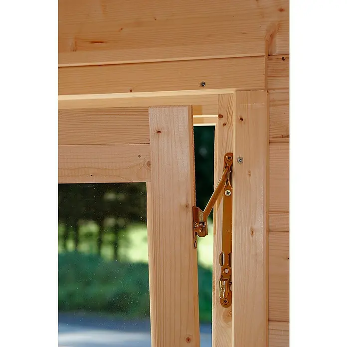 Wolff Finnhaus Gartenhaus Anna 40-A/1 - B x T: 753 x 349 cm, Holz, 21 m², Wandstärke: 40 mm, Mit rechtsseitiger Terrasse - Detailaufnahme