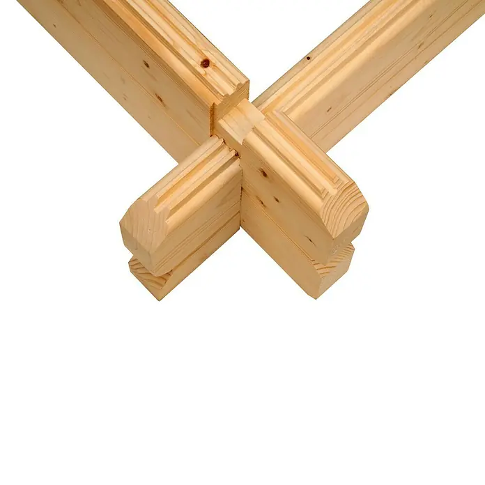 Wolff Finnhaus Gartenhaus Anna 40-A/1 - B x T: 753 x 349 cm, Holz, 21 m², Wandstärke: 40 mm, Mit rechtsseitiger Terrasse - Detailaufnahme