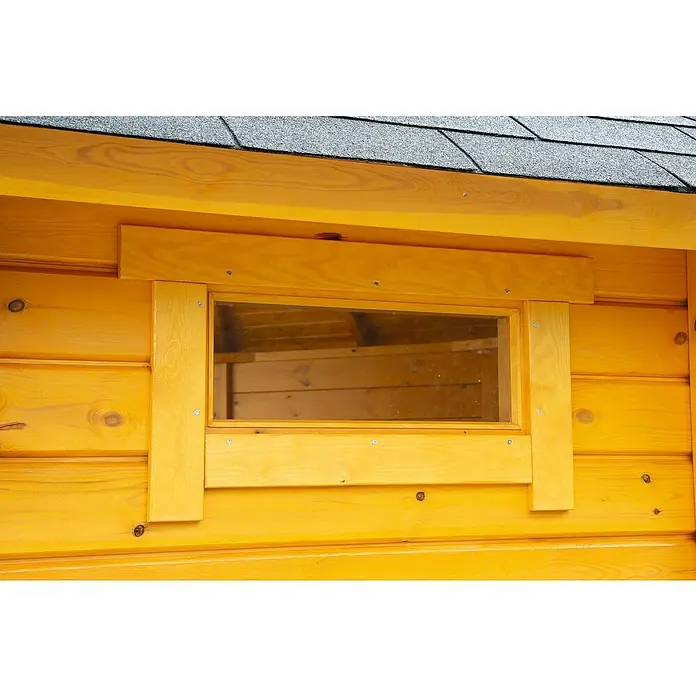 Wolff Finnhaus Gartenlaube - B x T: 393 x 325 cm - Detailaufnahme