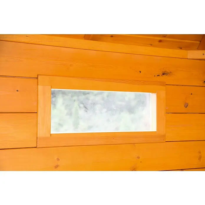 Wolff Finnhaus Gartenlaube - B x T: 393 x 325 cm, Mit Grillanlage - Detailaufnahme
