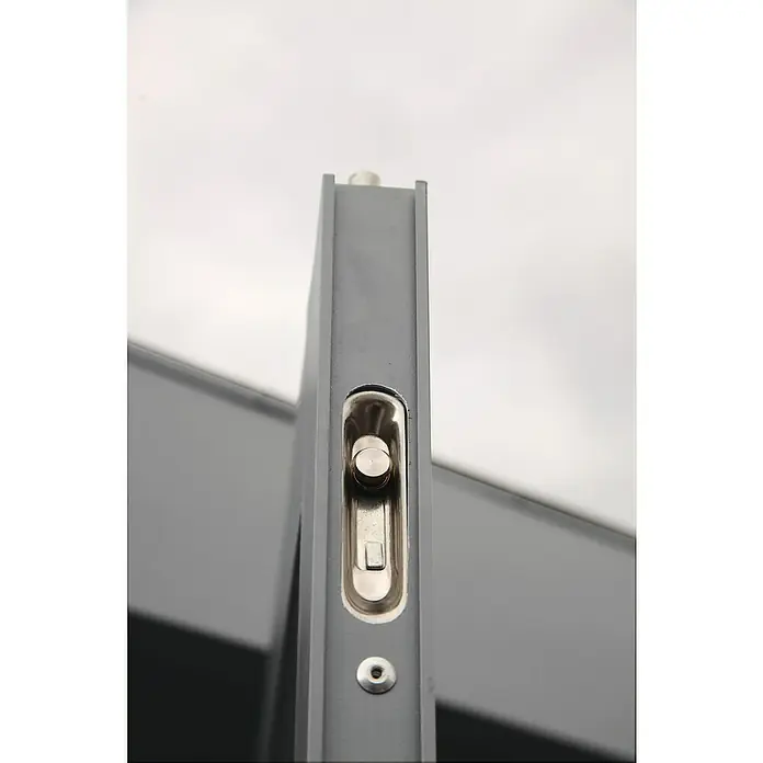 Wolff Finnhaus Gerätehaus Trend D - 340 x 332 cm, Verbundwerkstoff, Grau - Detailaufnahme