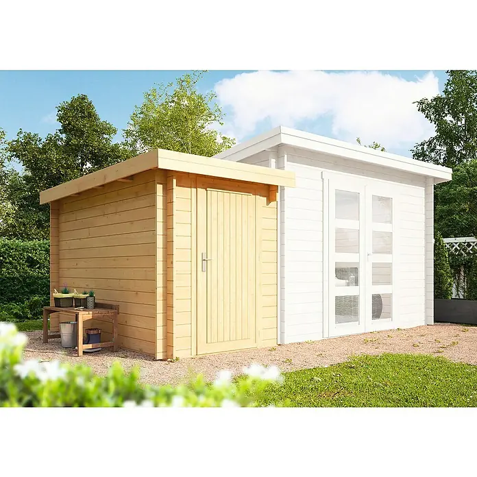 Wolff Finnhaus Anbauschuppen - B x T: 160 x 240 cm, Geeignet für: Gartenhäuser - Stimmungsaufnahme