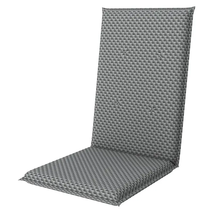 Doppler Gartenmöbel-Auflage Living - Beige, Rot, Weiß, L x B x H: 119 x 48 x 6 cm, Hochlehner, Baumwoll-Polyester-Mischgewebe - Diagonale Ansicht