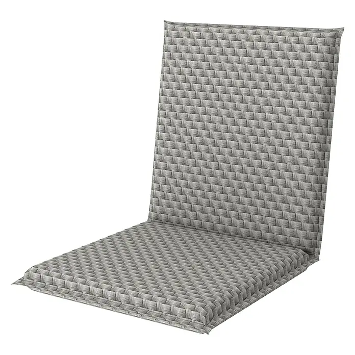 Doppler Gartenmöbel-Auflage Living - Grau, L x B x H: 100 x 48 x 6 cm, Niederlehner, Baumwoll-Polyester-Mischgewebe - Diagonale Ansicht