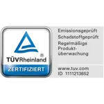 TÜV Rheinland ID 1111213652: Emissionsgeprüft, Schadstoffgeprüft, Regelmäßige Produktüberwachung