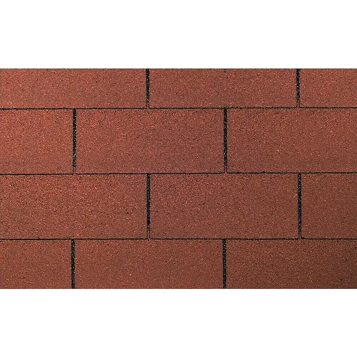 Wolff Finnhaus Rechteckschindel Eleganto - Geeignet für: Satteldächer, Rot, 14 Stk. - Detailaufnahme
