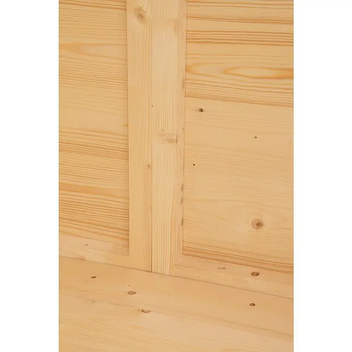 Wolff Finnhaus Geräteschrank 20-B - Außenbreite inkl. Dachüberstand: 191,8 cm, Außentiefe inkl. Dachüberstand: 102,6 cm, Holz, Natur - Detailaufnahme