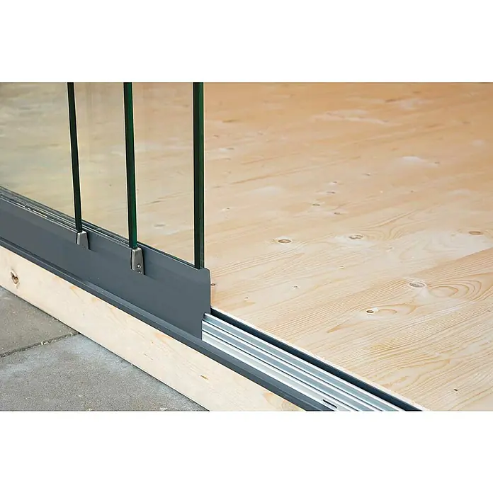 Wolff Finnhaus Gartenhaus Trondheim 70-D XL - 770 x 450 cm, Holz, 26,3 m², Wandstärke: 70 mm, Mit rechtsseitigem Anbau - Detailaufnahme