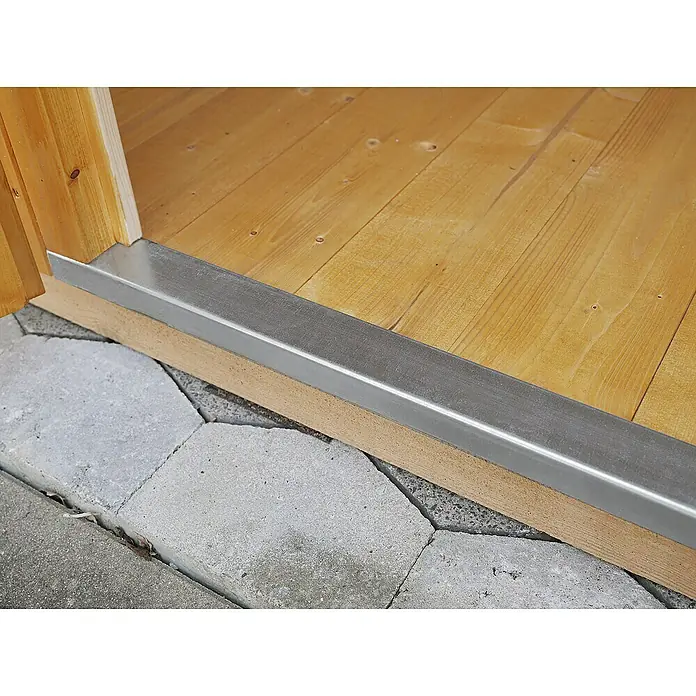Wolff Finnhaus Gartenhaus Klassik 2424 Softline - 2,73 x 2,69 m, Wandstärke: 28 mm, Anthrazit - Detailaufnahme