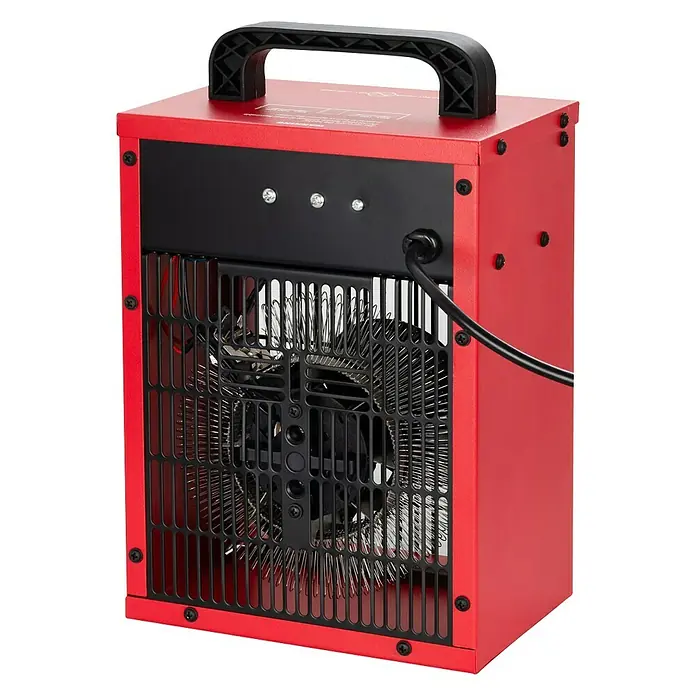 Eurom Werkplaatskachel EK1999 - 16 W, Verwarmingscapaciteit: 2.000 W, Rood - Diagonaal zicht