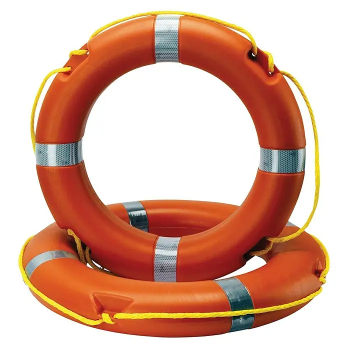 Salvavidas homologado - Naranja butano, Diámetro interior: 41 cm, Diámetro exterior: 61 cm - Vista frontal