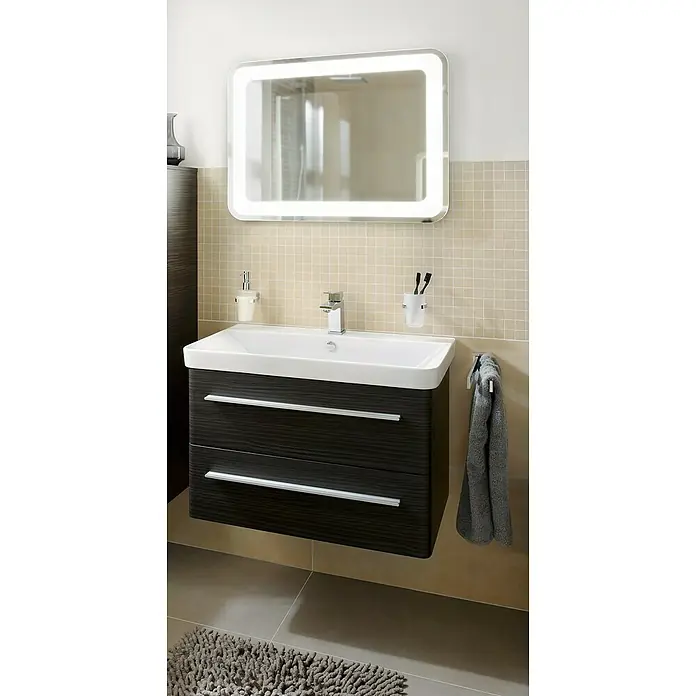 Camargue Modern 3.0 Fürdőszoba bútor szett - 80 cm, Matt - Hangulatos felvétel
