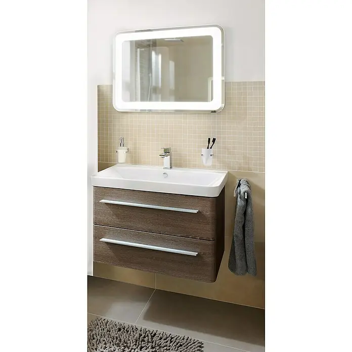 Camargue Modern 3.0 Fürdőszoba bútor szett - 80 cm, Matt - Hangulatos felvétel