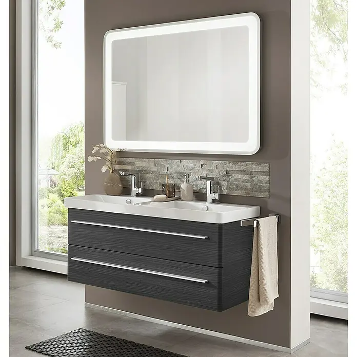 Camargue Modern 3.0 Fürdőszoba bútor szett - 120 cm, Matt - Hangulatos felvétel