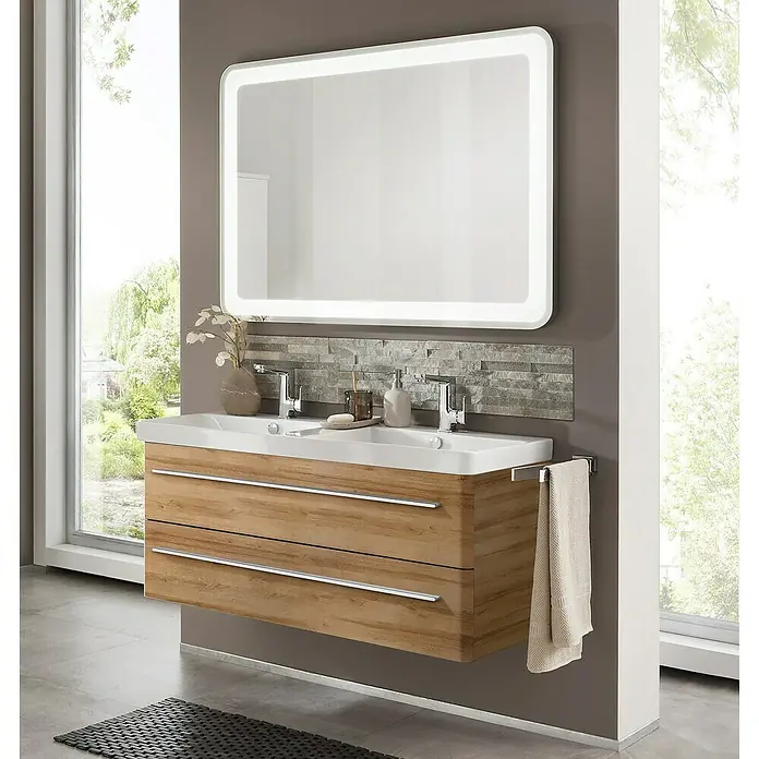 Camargue Modern 3.0 Fürdőszoba bútor szett - 120 cm, Matt - Hangulatos felvétel