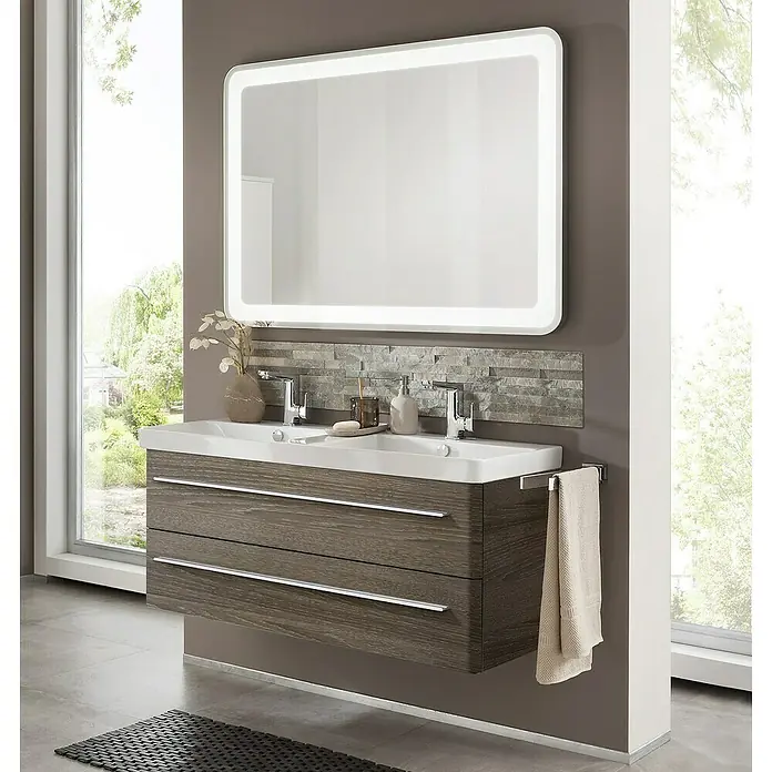 Camargue Modern 3.0 Fürdőszoba bútor szett - 120 cm, Matt - Hangulatos felvétel