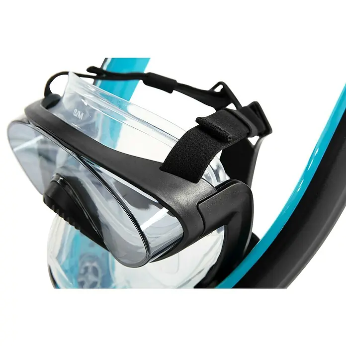 Bestway Máscara de Snorkel SeaClear - S/M, Silicona, Azul/Negro - Primer plano