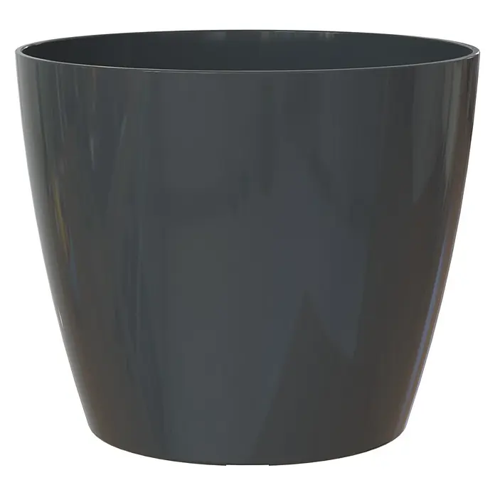 Artevasi San Remo Übertopf rund - Außenmaß (Ø x H): 30 x 27,3 cm, Anthrazit - Vorderansicht