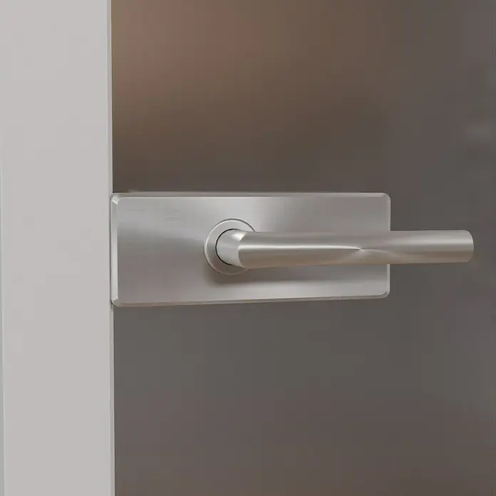 Diamond Doors Glasdrehtür Magic Grey Satin - 834 x 1.972 mm, DIN Anschlag: Links, Einscheibensicherheitsglas (ESG), Grauglas - Stimmungsaufnahme