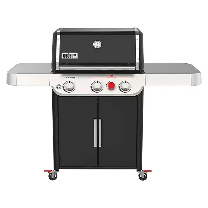 Weber Plinski roštilj Genesis E-325s - Broj plamenika: 3, Dimenzija rešetke za pečenje: 68 x 48 cm, 11,4 kW - Pogled sprijeda