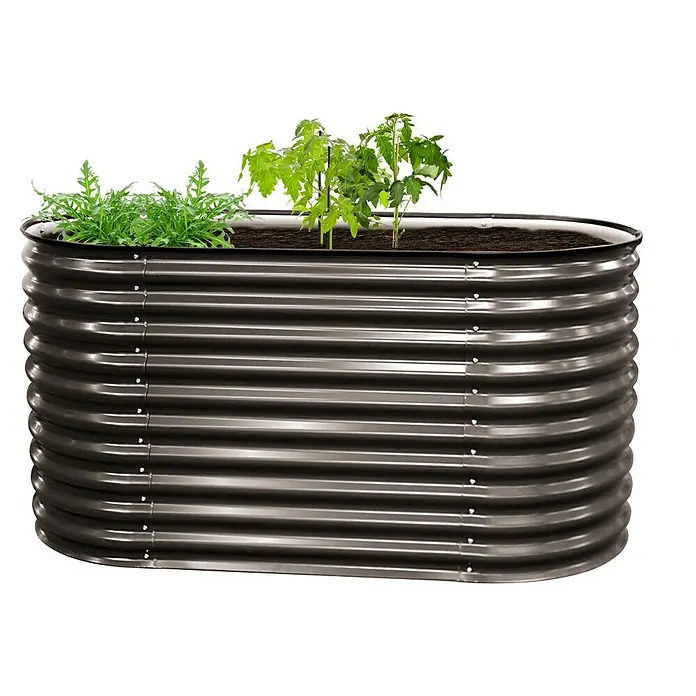 Gardol Hochbeet - L x B x H: 240 x 80 x 82 cm, Stahl, Anthrazit - Anwendungsbeispiel
