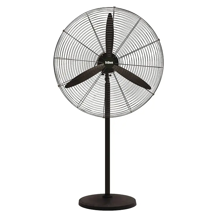 Ventilador de pie Fresco industrial - Negro, Diámetro: 60 cm, 110 W, Altura: 89 cm - Vista frontal