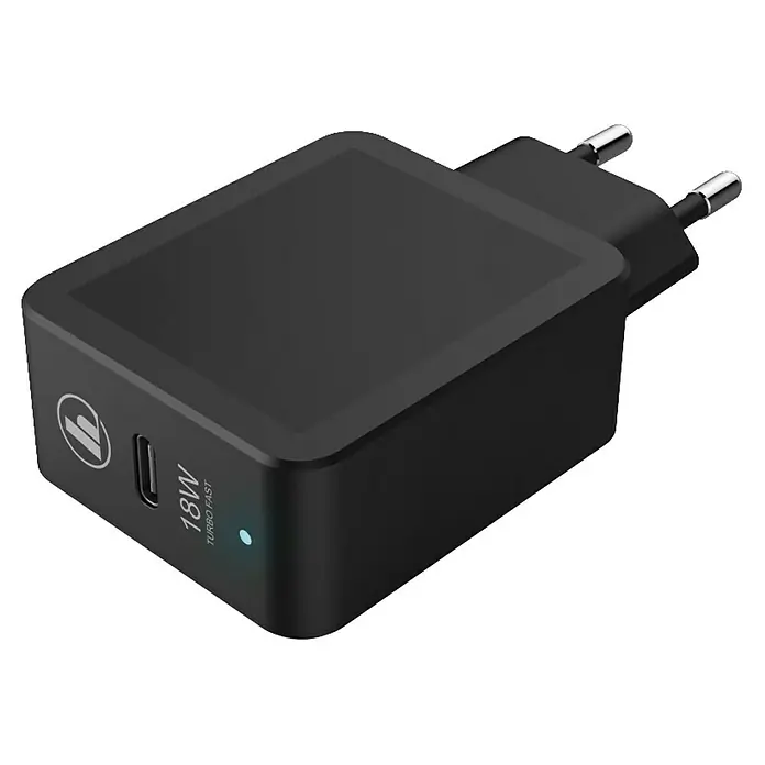 Hama Cargador USB C - x 1, Negro - Vista angular