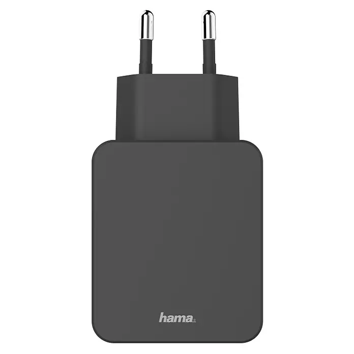Hama Cargador USB C - x 1, Negro - Vista frontal